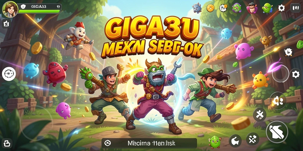 Screenshot GIGA33 menampilkan aksi seru dalam pertempuran.