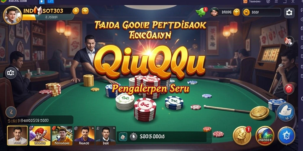 Screenshot gameplay INDOSLOT303 menunjukkan aksi QiuQiu yang seru.