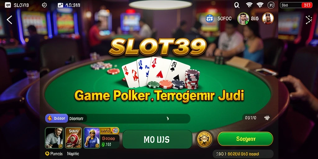 Tampilan gameplay SLOT39 dengan momen seru permainan Poker.